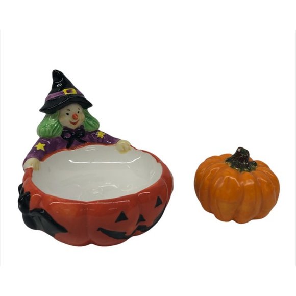 Unbranded Other - Witch Jack O' Lantern Candy Bowl & Decorative Pumpkin